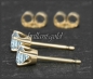 Preview: Ohrstecker 585 Gold Aquamarin hellblau 4,5,6,7mm